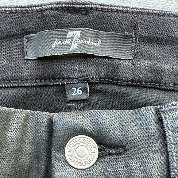 7 For All Mankind Black Skinny Jeans - Picture 2 of 4